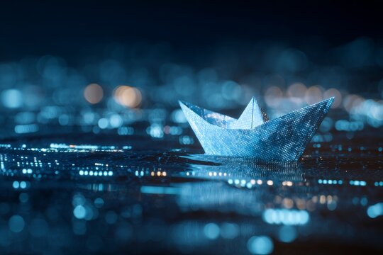 Waves of change: the indomitable spirit in dark waters. Futuristic screens. Turbulent streams and courageous spirit: cuba's metaphoric naval tale. Business intelligence. Tech panels.