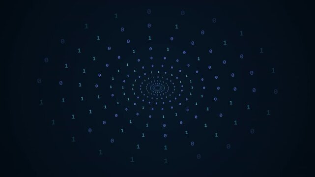 Flying Through a Tunnel of Binary Ones and Zeros &mdash; Data Seamless Loop
