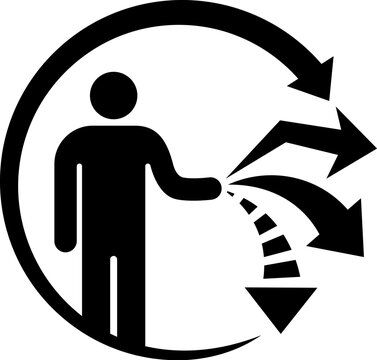 round separating sorting recyclables and waste logo symbol icon for packaging vector isolated on transparent background