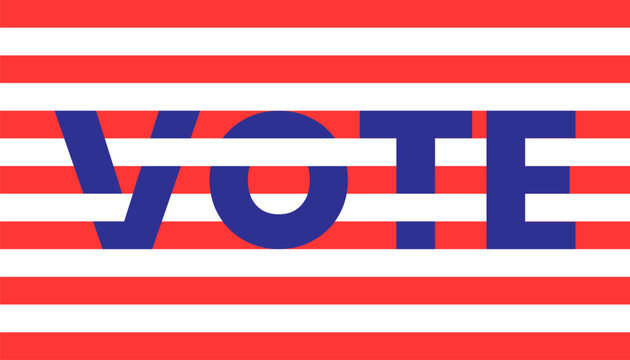 Vote Message Integrated into American Flag Stripes for U.S. Election Awareness Campaign