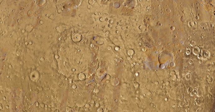 Original Planet Mars crater surface photo