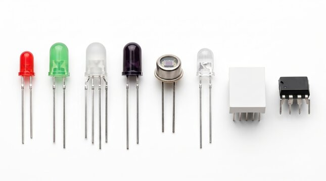 Professional Collection of Eight Optical Electronic Components and LEDs