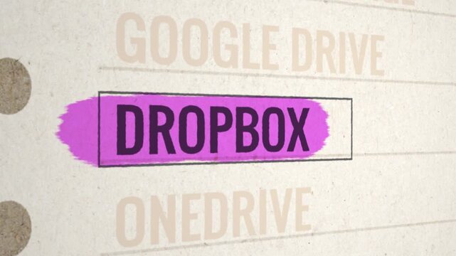 Dropbox Highlighted Scrolling Title Animation
