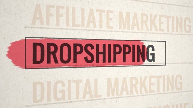 Dropshipping Highlighted Scrolling Title Animation
