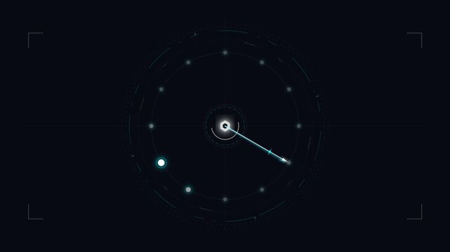 Abstract Space Clock Ring Animation Video.