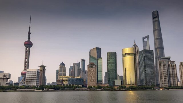 Shanghai city skyline from the bund