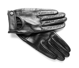 Obraz premium Stylish leather gloves isolated on white background