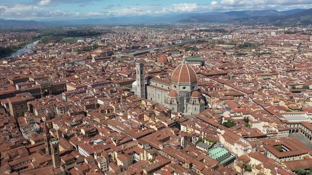 aerial view of florence italy
