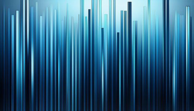 Abstract Background Featuring Vertical Parallel Lines With Blue Gradients