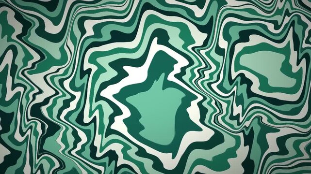 Swirling marbled paint and ink flowing in a suminagashi pattern seamless loop in cool jade tones