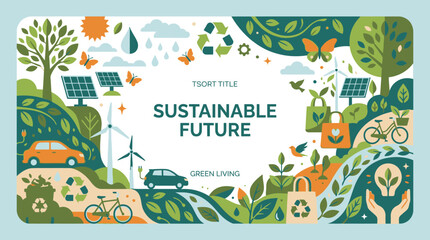 Obraz premium Sustainable future green energy concept