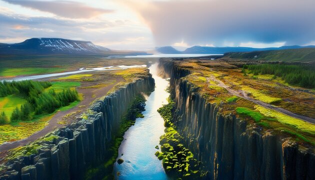 thingvellir pingvellir canyon two tectonic plates collide