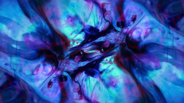 Colorful cosmic acid psychedelic abstract background ink splat swirl wave morphing Intro overlay vj template mist flow tv presentation advertisement