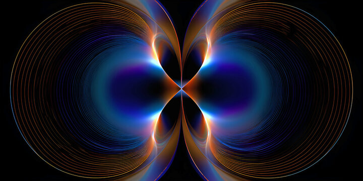The Waves That Rise in Color as Symmetry Glows and Energy Fields Unfold in Radiant Motion, ai generated.