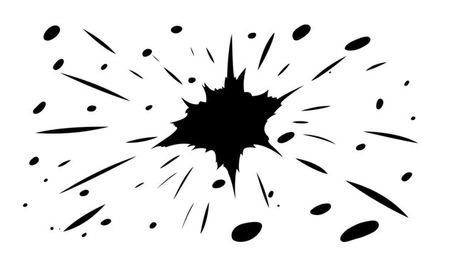 Abstract manga speed lines background with dynamic curved motion streaks. Black and white comic action effect isolated on transparent background. Japanese anime style vector illustration.