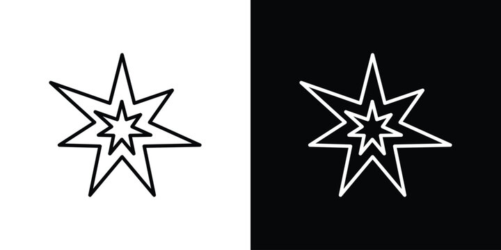 Explosion icon line art symbols collection