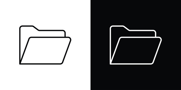 File Folder icon line art symbols collection