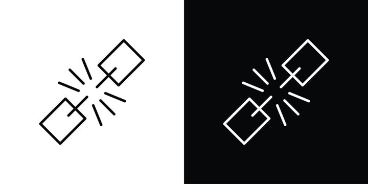 Weakness icon line art symbols set