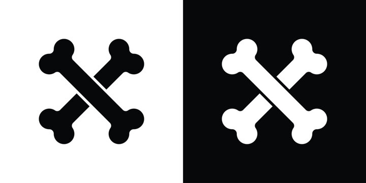 Bones icon simple artwork group