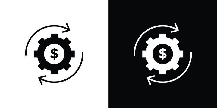 Costs optimization icon simple artwork group