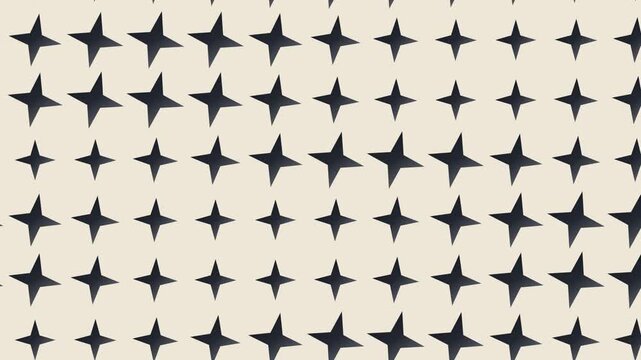 Seamless sparkle pattern loop in cream, black - minimalist animated 4K motion background for video editing, social media and presentation