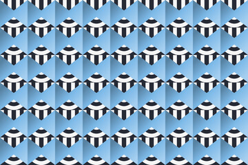 Seamless abstract pattern in black, white, sky blue - modern gradient geometric background for wallpaper, textile and wrapping paper design © YandiDesigns