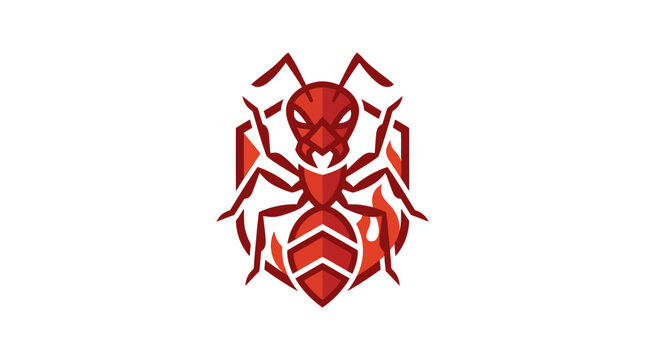 Red ant insect symbol icon vector art