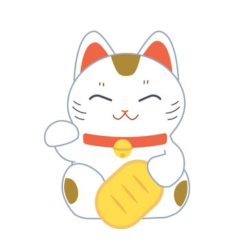 招き猫のイラスト