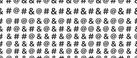 Fototapeta premium Abstract Seamless Pattern of Social Media Symbols