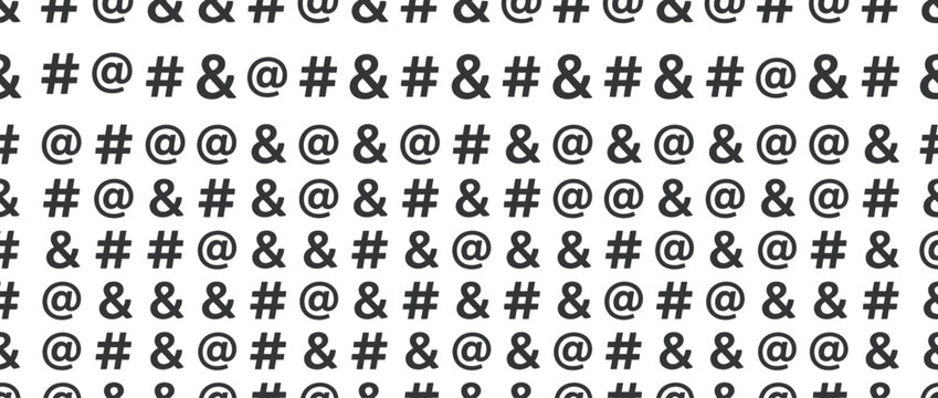 Abstract Seamless Pattern of Social Media Symbols