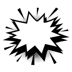 Isolated comic book explosion burst effect graphic element for pop art design abstract © Andrei