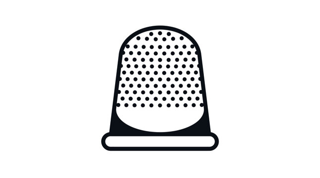 Sewing thimble icon illustration