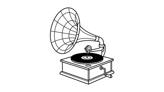 Vintage gramophone music player