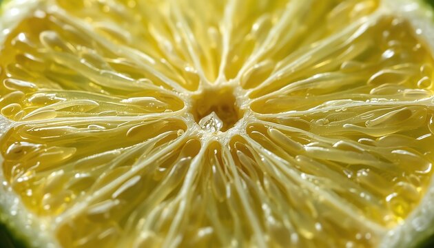 Sweet lime fruit slice close-up macro shot revealing juicy pulp, translucent vesicles, and refreshing texture, perfect for healthy food, drinks, and natural ingredient concepts.