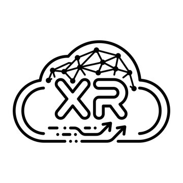 XR Cloud Network and Data Technology Icon