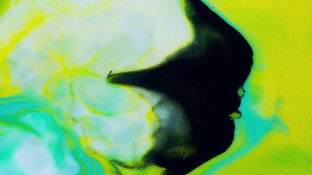 Neon Ink Flow. 4K Abstract Liquid Background for OLED Display, Modern Branding and Product Showcase, 2160p