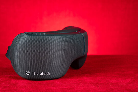 ZHONGSHAN China-May 30 2026: Therabody smart electric eye massage mask.