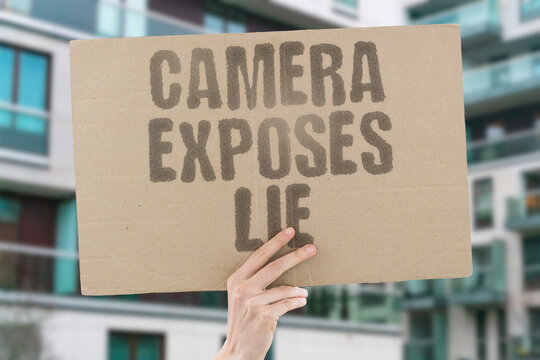 "Camera Exposes Lie" Video evidence can contradict false accounts. EVIDENCE. CAMERA. EXPOSES. LIE. CONTRADICT.
