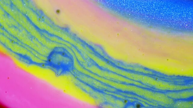 4K Abstract Liquid Waves. Colorful Fluid Art Background with Vibrant Gradient Texture, 2160p