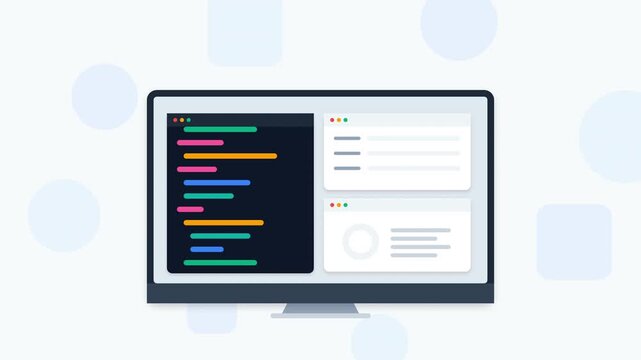 Coding and document interface on screen