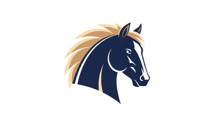 Fototapeta premium Stylized Horse Head Illustration with Flowing Mane 2.