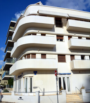 TEL AVIV ISRAEL: White City refers to a collection of over 4,000 buildings built in a unique form of the Bauhaus or International Style in Tel Aviv from the 1930 by German Jewish architects