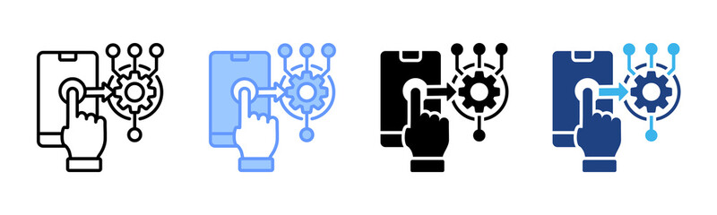 Mobile Apps icon set multiple style collection © Cassia