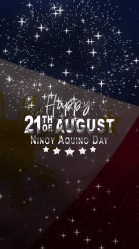 Philippine flag themed background for ninoy aquino day celebration, suitable for holiday promotions, educational materials, and patriotic designs.