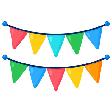 Colorful festival bunting banner for celebrations parties and special events