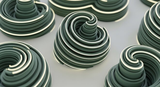 Metal springs coiled in different sizes and shapes