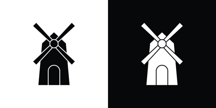 Mill icon simple artwork collection