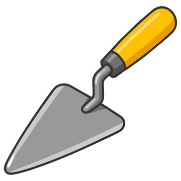 Masonry trowel for applying mortar in construction and landscaping work
