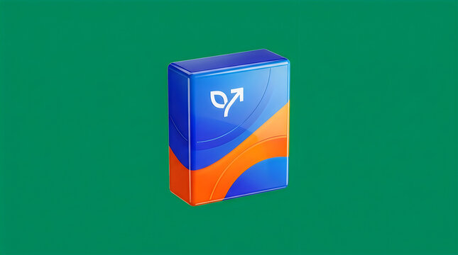Modern software box with upward arrow logo
