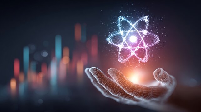 A glowing symbol of ai: visualizing the core of futuristic tech.